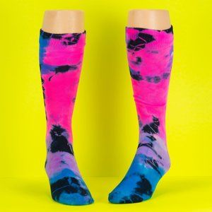 SOLD Vtg 2000's Neon Tie Dye Knee High Socks